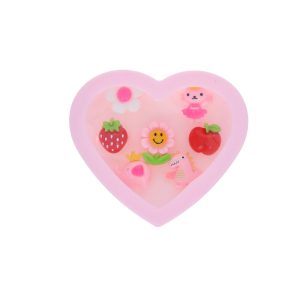 Ensemble de 7 bagues boite coeur