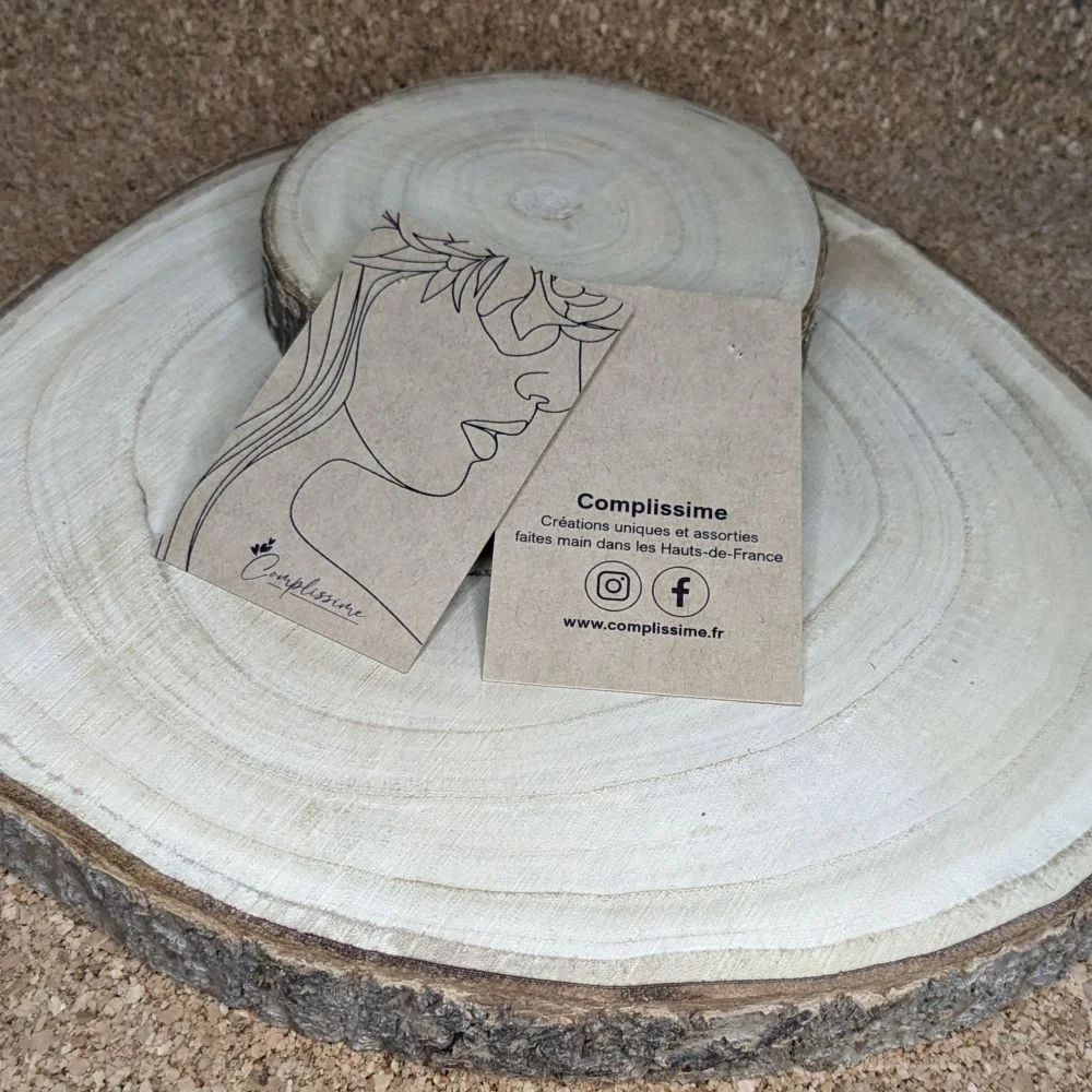 Boucles d’oreilles Gouttes lin conditionnel rose – Image 3