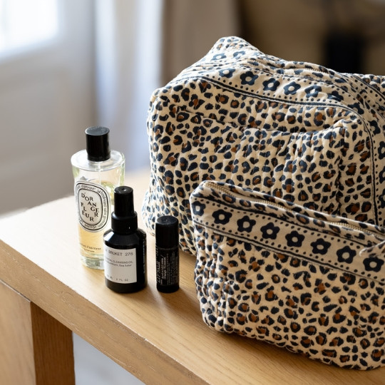 Trousse maquillage – léopard beige