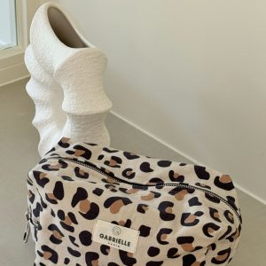 Trousse de toilette en coton – léopard