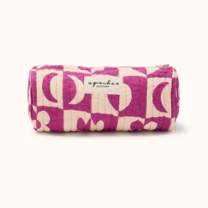 Trousse opal damier couleur fushia