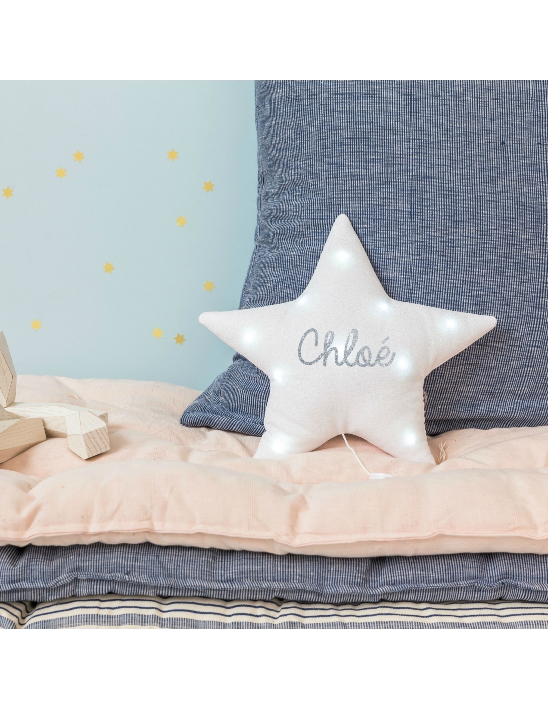 Veilleuse musicale étoile | Paillettes blanches – Image 3