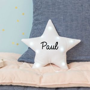 Veilleuse musicale étoile | Paillettes blanches