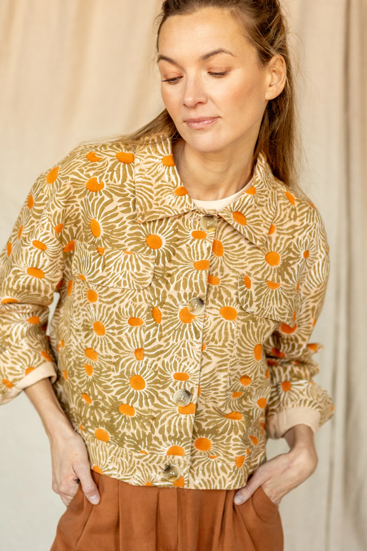 Veste Kurta marguerite olive