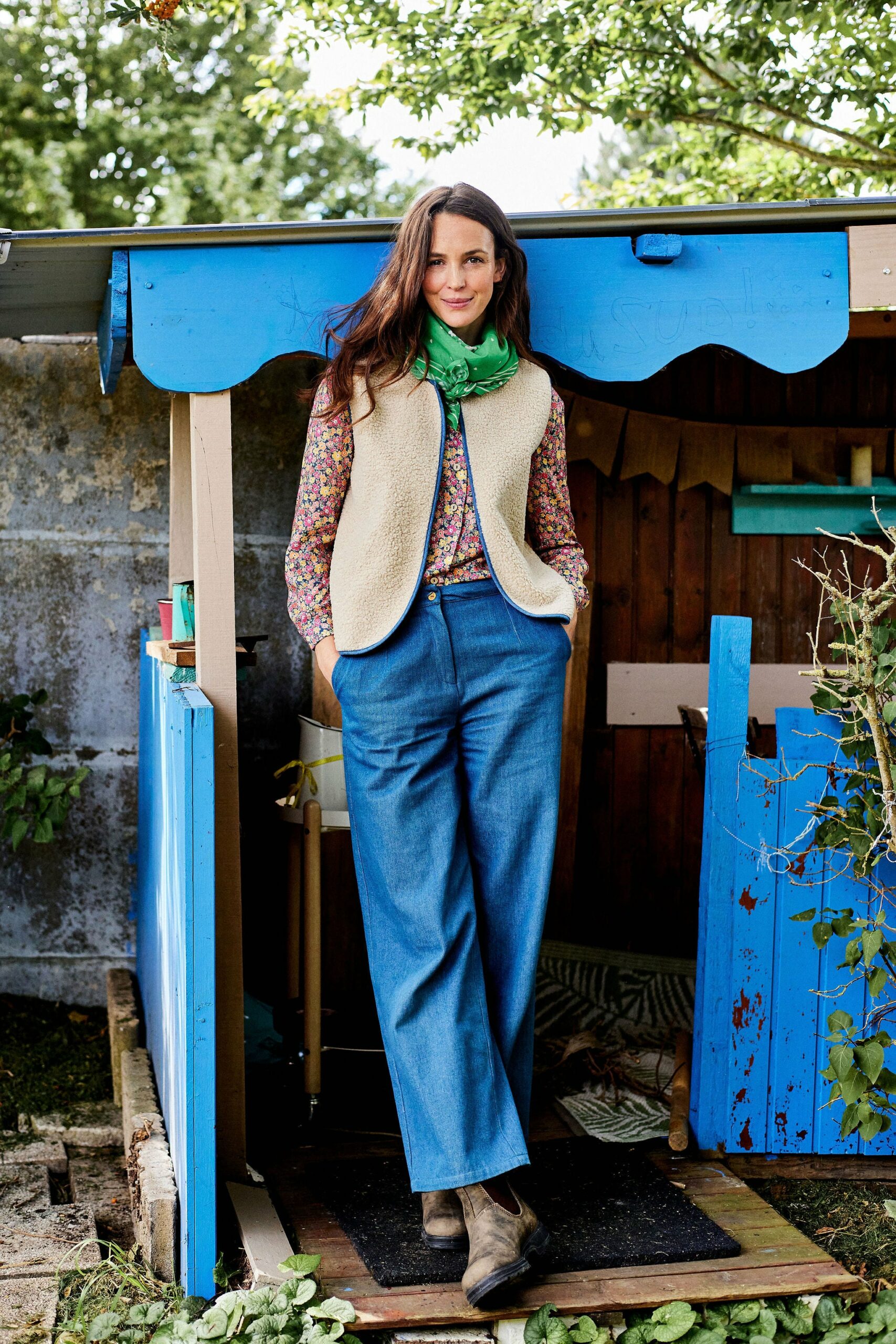 Veste louloute denim mouton – Image 2